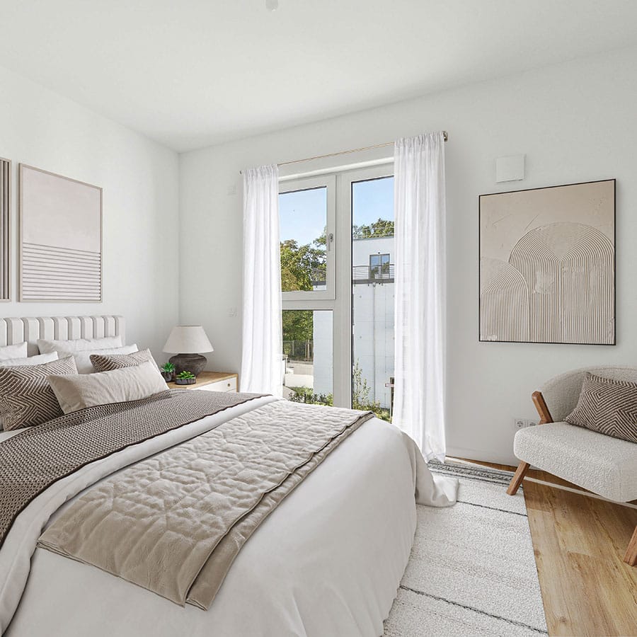 Schlafzimmer musterwohnung